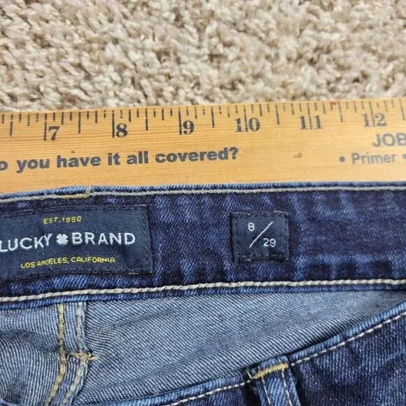 Lucky Brand Jeans Women's  8/29 Sweet Crop Dark Wash Blue Denim Stretch - Picture 3 of 9